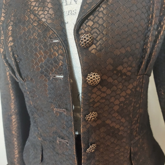 Kay Unger Brown Formal Blazer Skirt Suit Size 6 - Picture 5 of 7